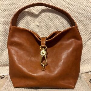 Dooney and Bourke Florentine Logo Lock Shoulder Bag in beautiful Natural